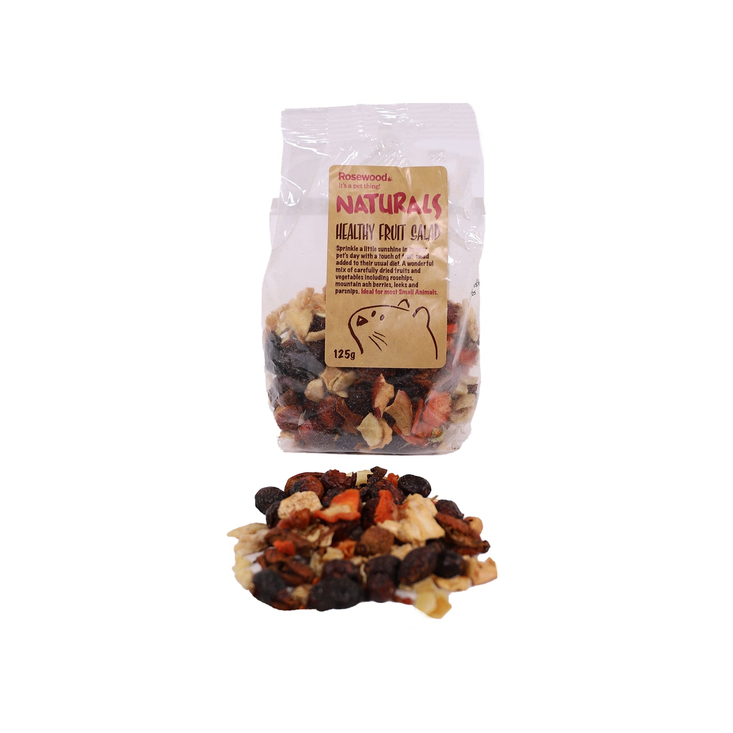 Rosewood Naturals Healthy Fruit Salad Small Animal Treat 125g
