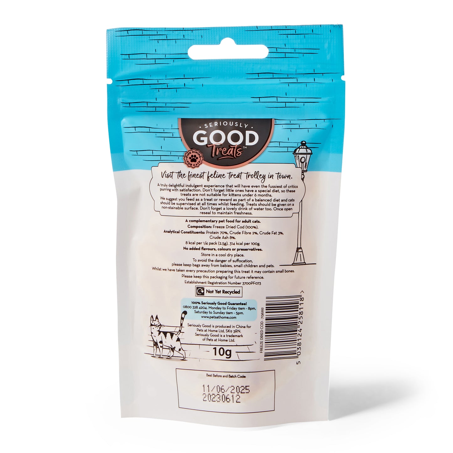 Seriously Good Freeze Dried Cat Treats Cod 10g
