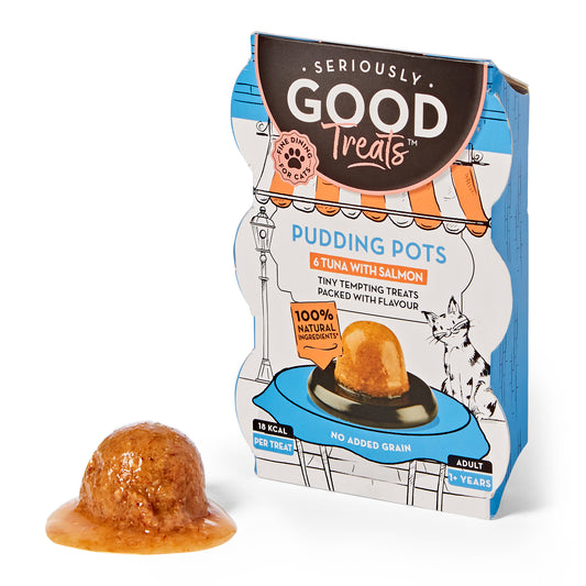 Seriously Good Cat Treat Pudding Pots Tuna & Salmon 6x22g