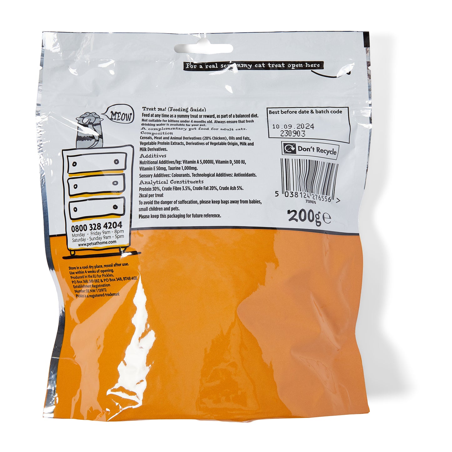 Pickle's Crunchy Filled Cat Treat with Chicken 200g