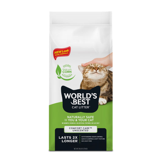 World's Best Quick Clumping Comfort Care Unscented Cat Litter 12.7kg