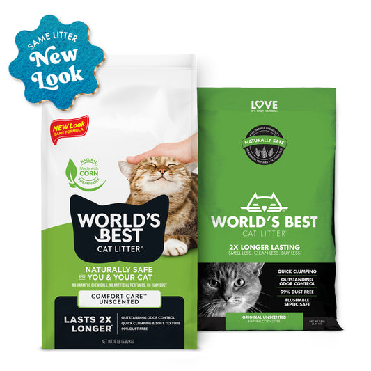 World's Best Quick Clumping Comfort Care Unscented Cat Litter 12.7kg