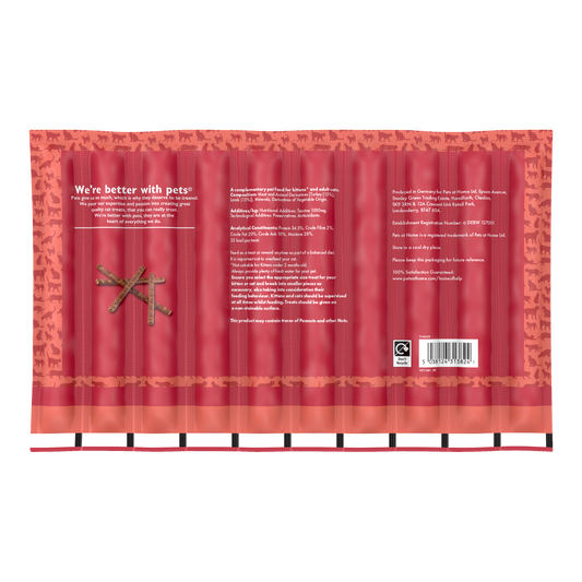 Pets at Home Cat Treat Sticks Turkey & Lamb 10x5g