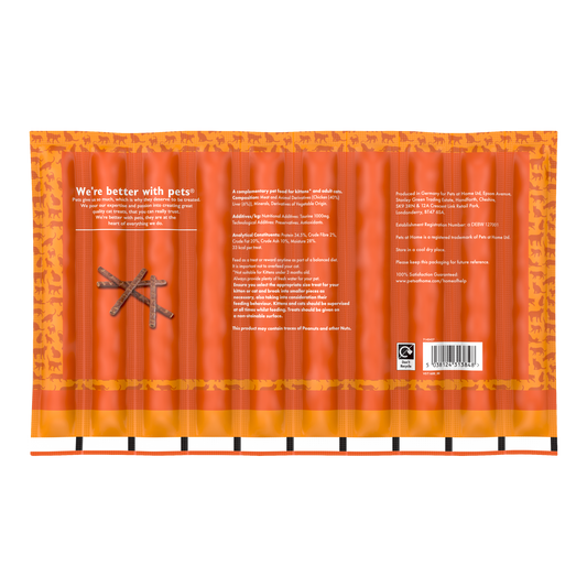 Pets at Home Cat Treat Sticks Chicken & Liver 10x5g