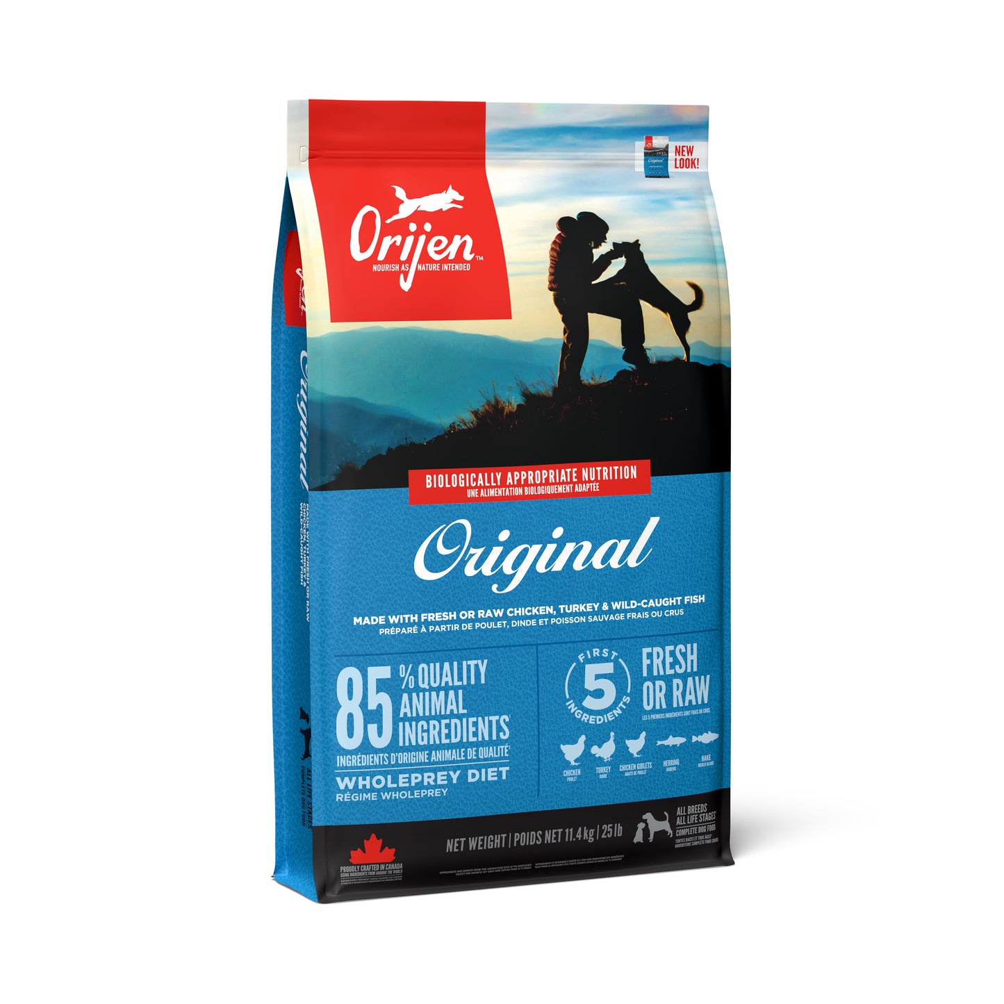 ORIJEN Original Adult Dry Dog Food with Chicken Turkey & Fish