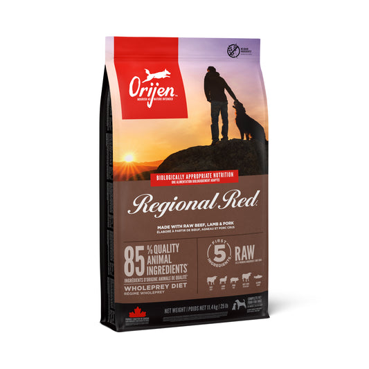 ORIJEN Regional Red Adult Dry Dog Food with Beef Lamb & Pork