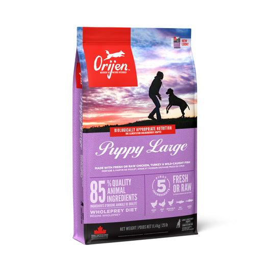 ORIJEN Large Breed Puppy Dry Food with Chicken Turkey & Fish