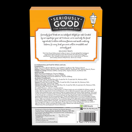 Seriously Good Creamy Lickable Cat Treats Variety 15 Pack