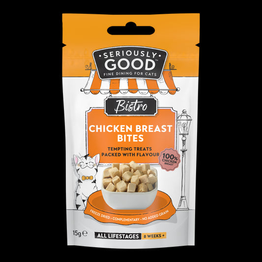 Seriously Good Freeze Dried Chicken Breast Cat Treats 15g
