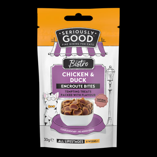 Seriously Good Chicken Encroute Cat Treat Bites 30g
