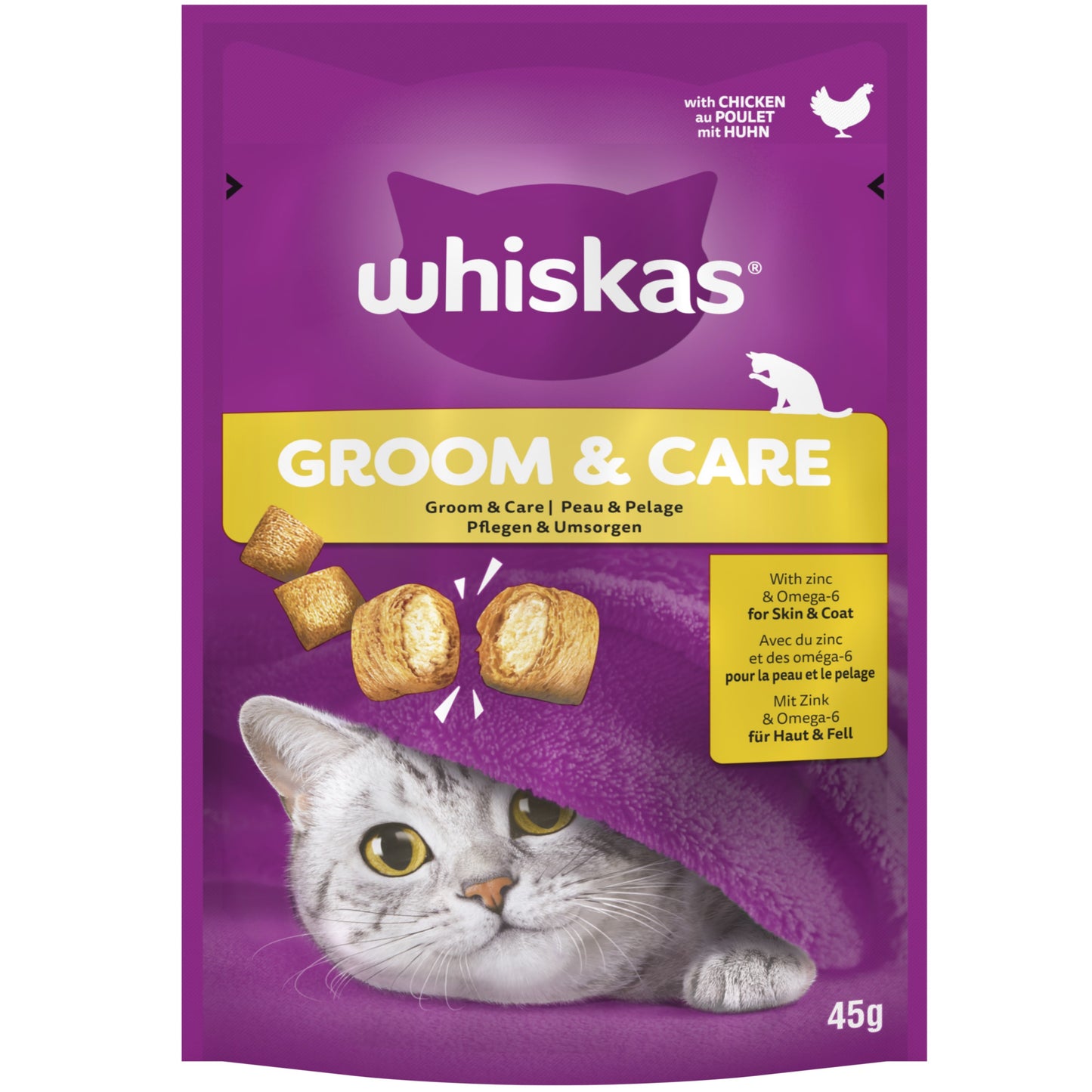Whiskas Groom & Care Cat Treats 45g