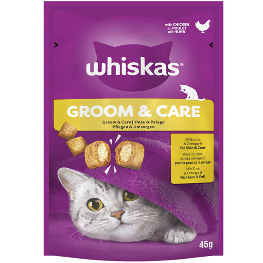 Whiskas Groom & Care Cat Treats 45g
