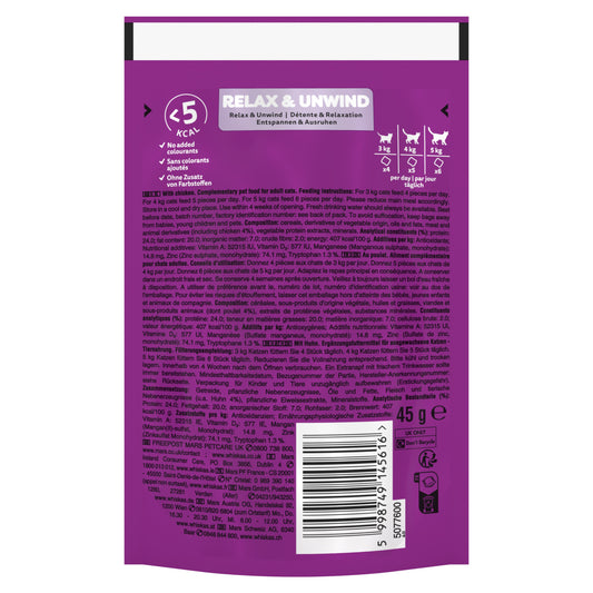 Whiskas Relax & Unwind Cat Treats 45g