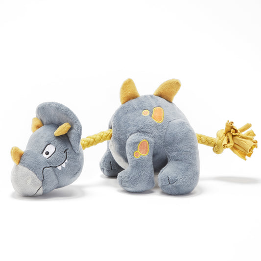 BARK Herbert the Herbivore Rope Squeaky Dog Toy