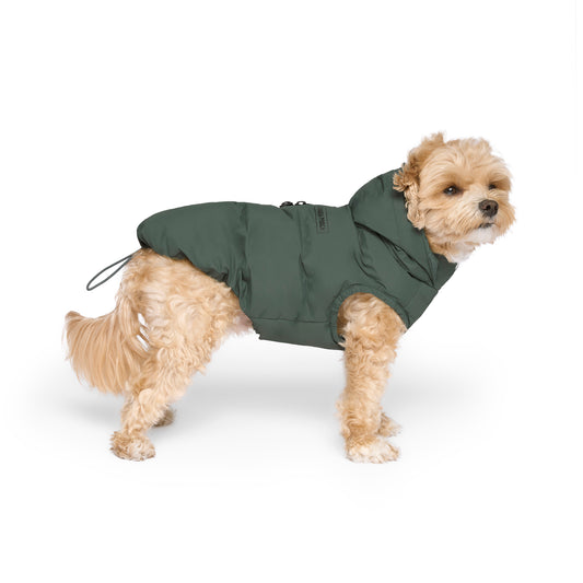 Canada Pooch The Waterproof Puffer Dog Coat Army Green