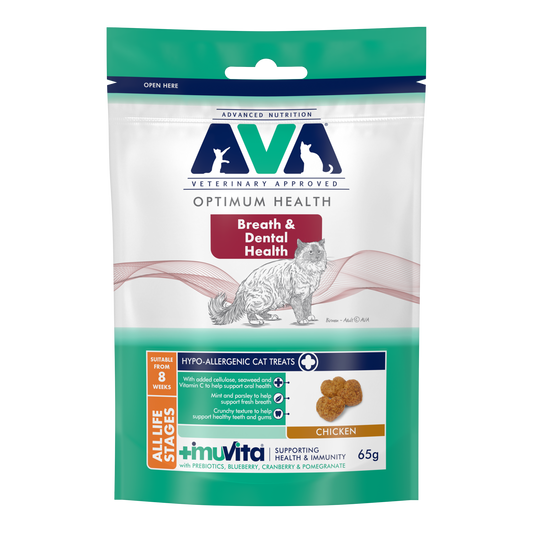 AVA Breath & Dental Health Cat Treats with Chicken 65g
