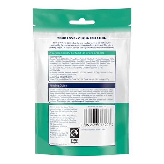 AVA Breath & Dental Health Cat Treats with Chicken 65g