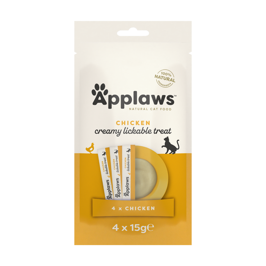 Applaws Natural Chicken Puree Lickable Cat Treats 4x15g