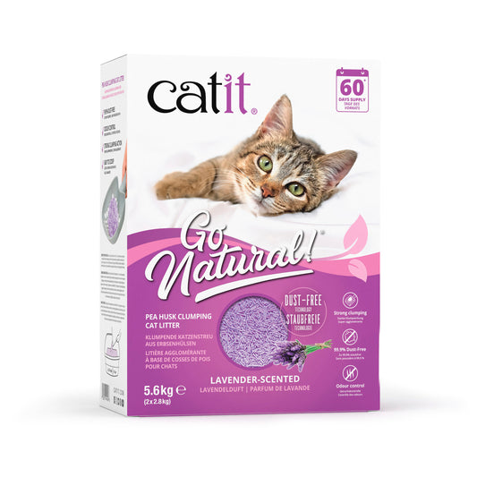 Catit Go Natural Pea Husk Ultra Clumping Lavender Scented Cat Litter