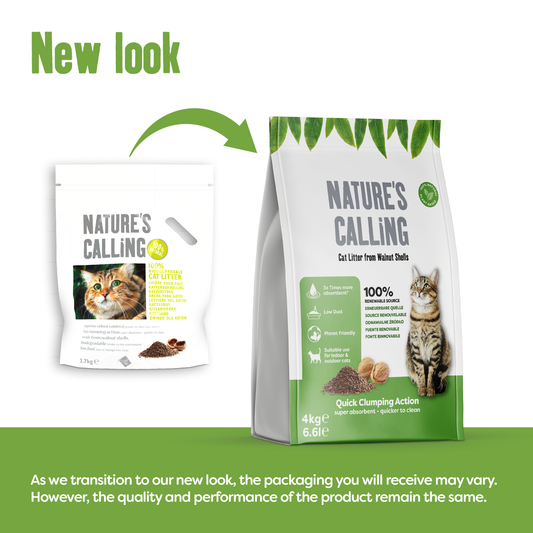 Nature's Calling Walnut Shell Clumping Cat Litter 4kg