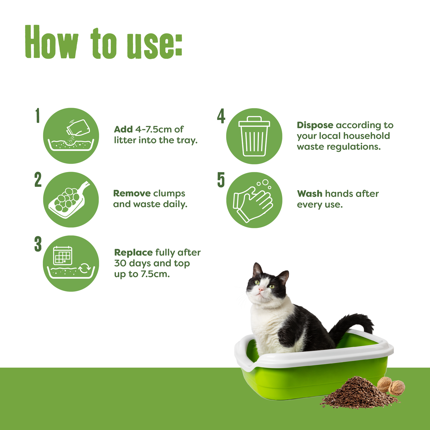 Nature's Calling Walnut Shell Clumping Cat Litter 4kg