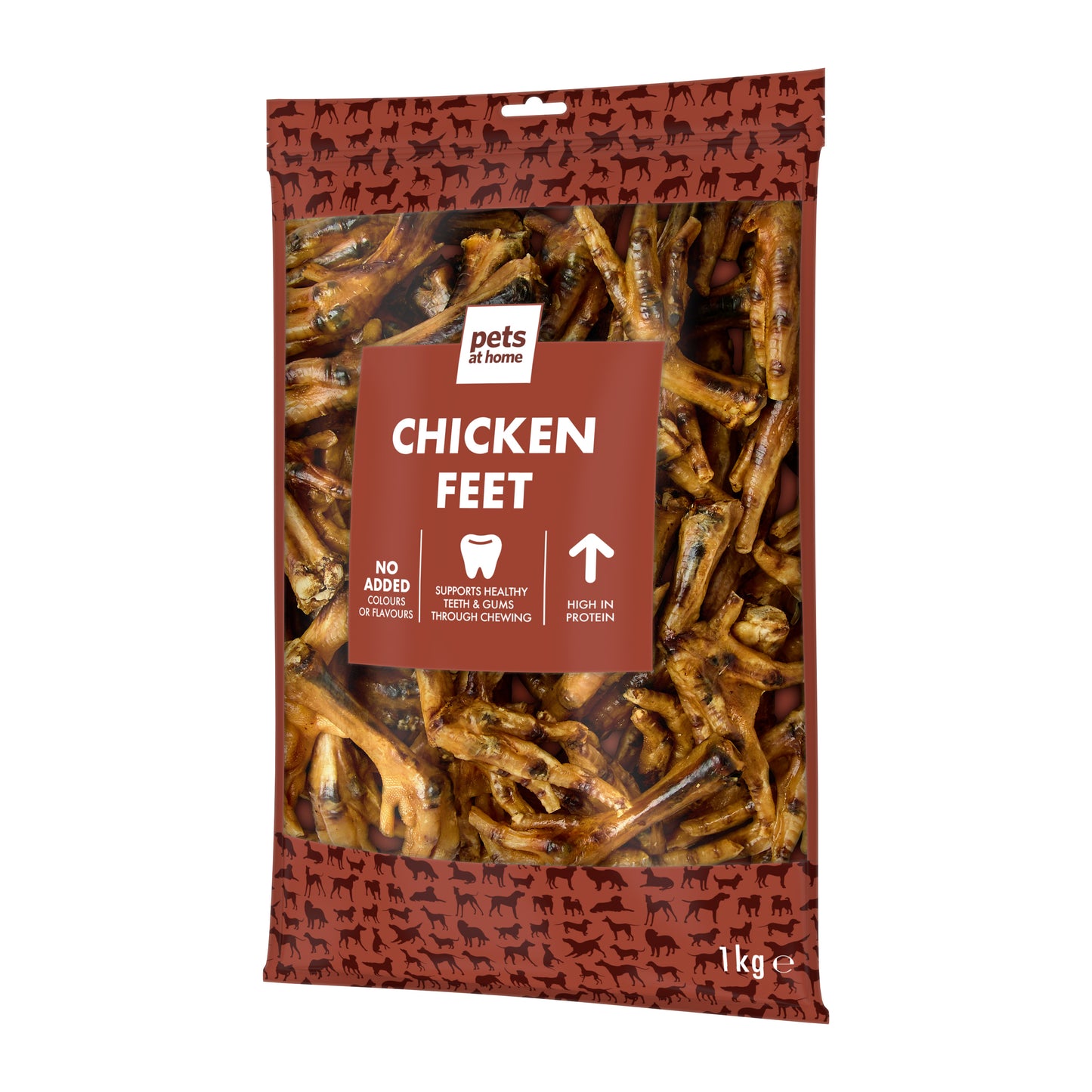 Pets at Home Natural Chicken Feet Dog Treats 1kg