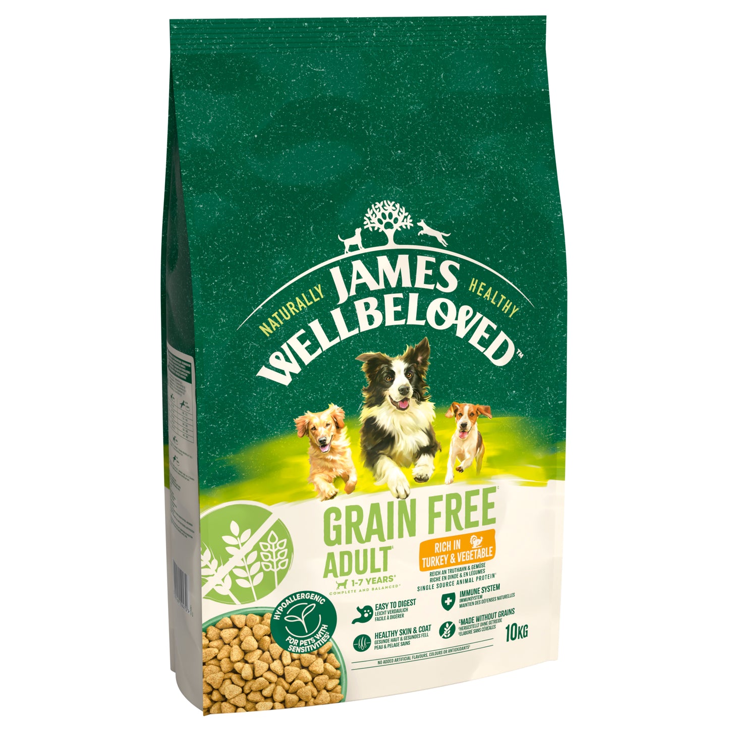 James Wellbeloved Grain Free Adult Dry Dog Food Turkey & Veg 10kg