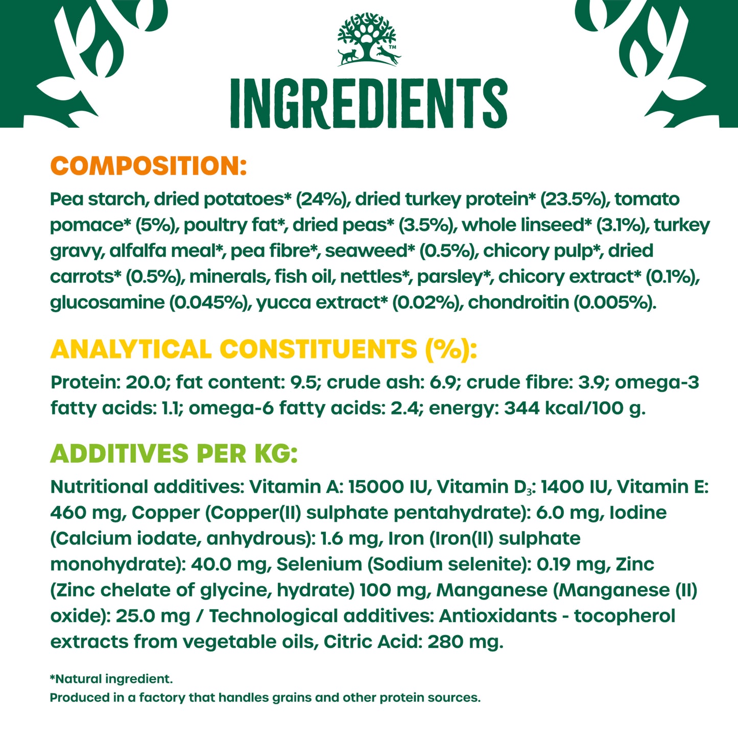 James Wellbeloved Grain Free Adult Dry Dog Food Turkey & Veg 10kg