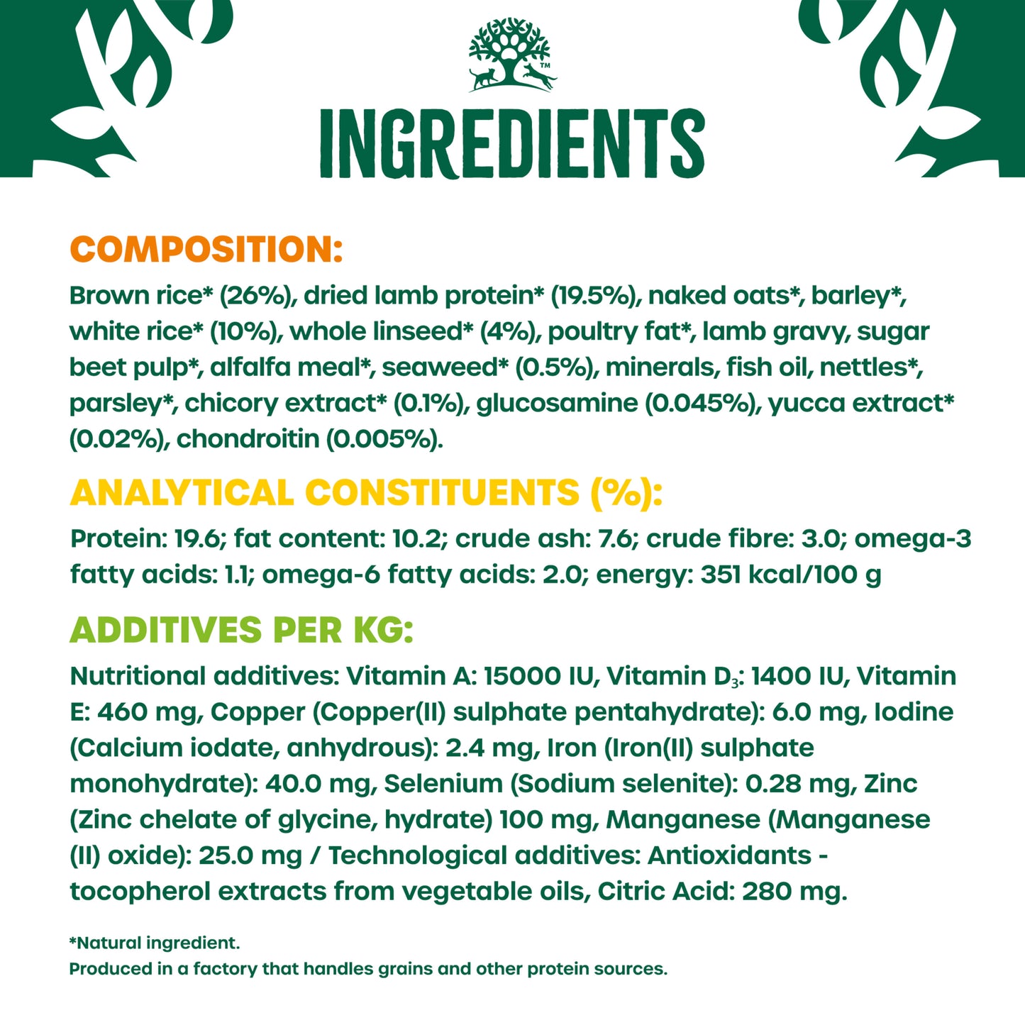 James Wellbeloved Senior Dry Dog Food Lamb & Rice 15kg