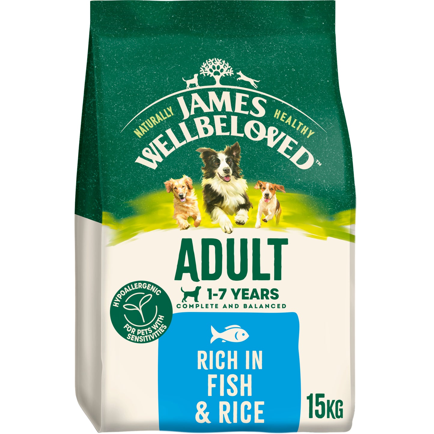 James Wellbeloved Adult Dry Dog Food Fish & Rice 15kg