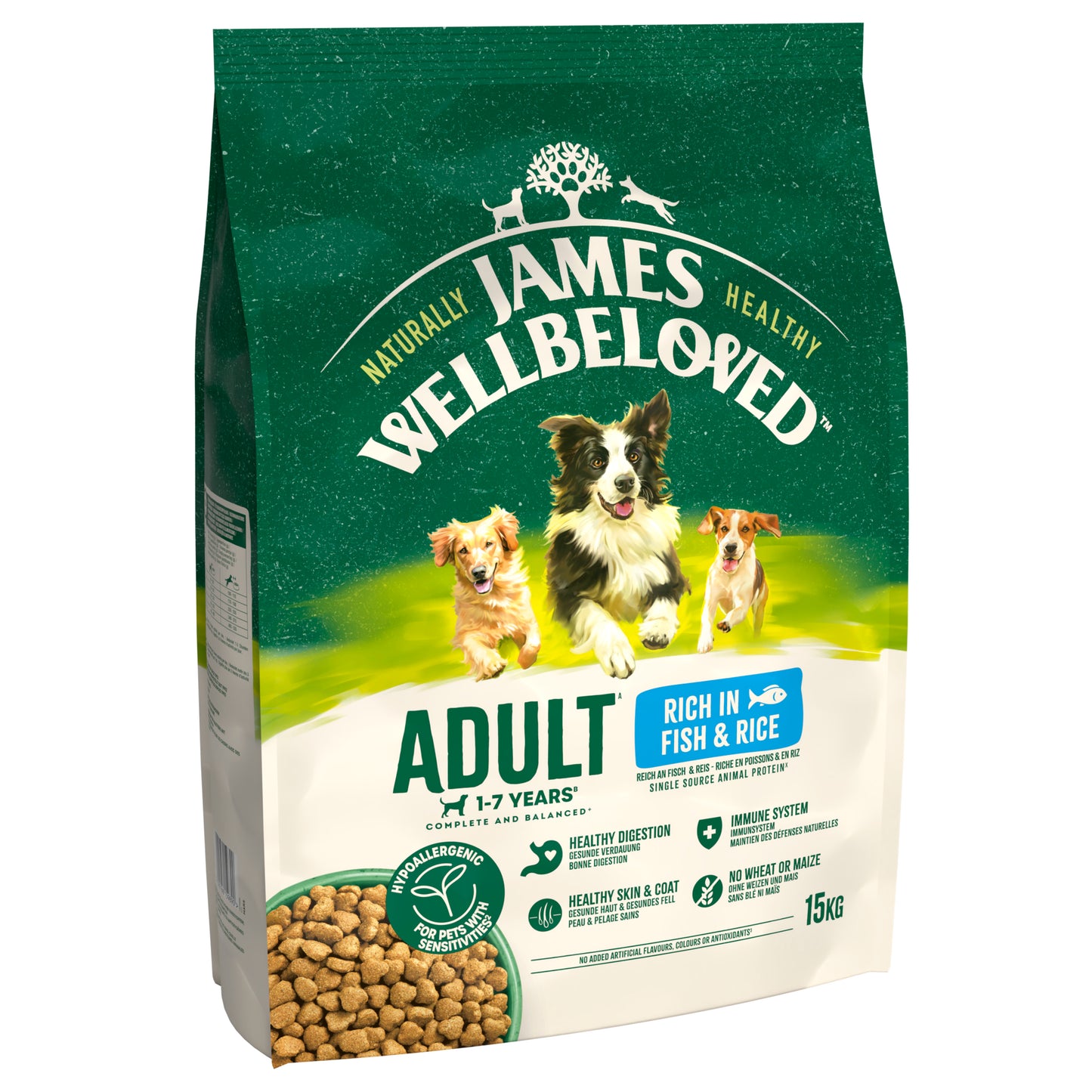 James Wellbeloved Adult Dry Dog Food Fish & Rice 15kg