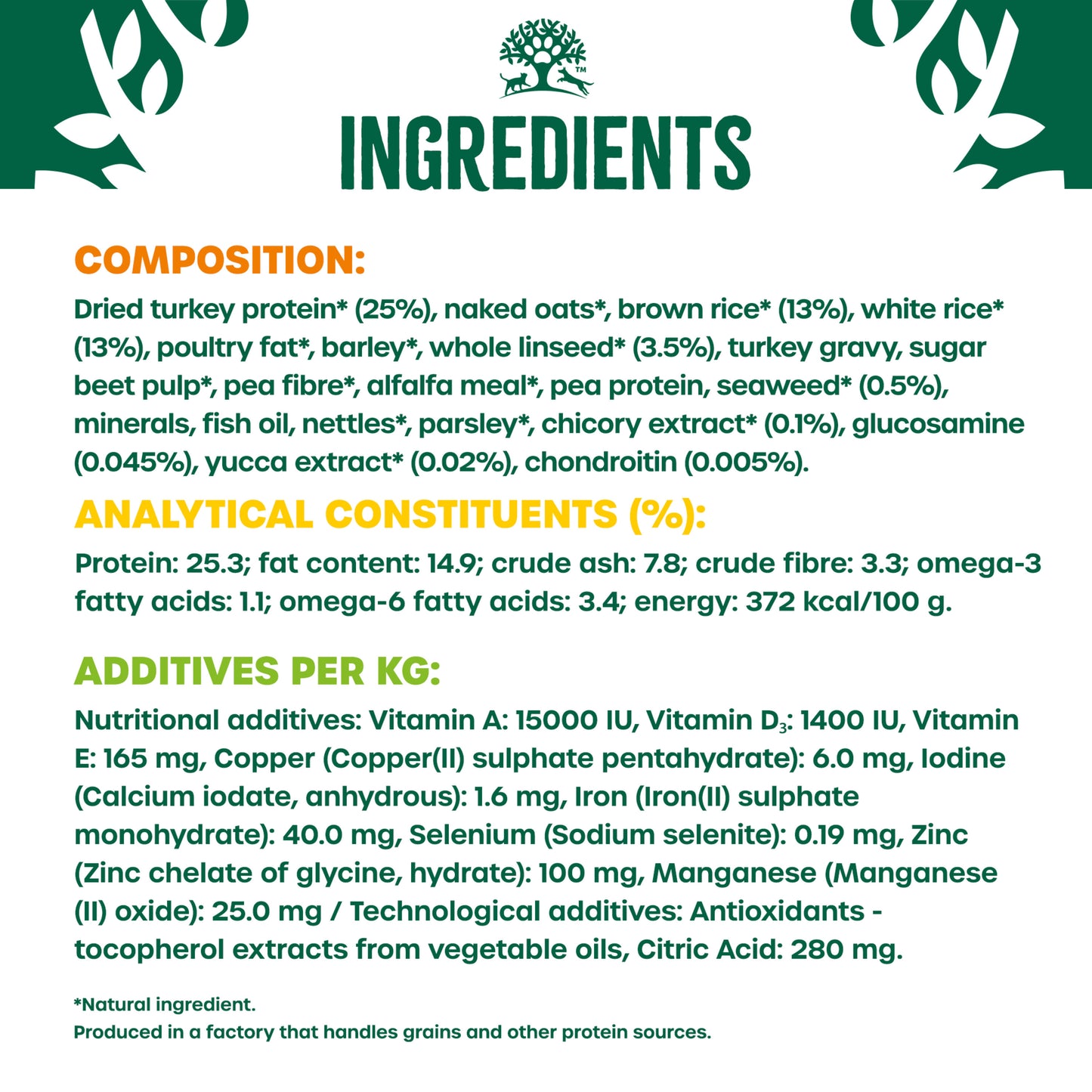 James Wellbeloved Large Breed Adult Dry Dog Food Turkey & Rice 15kg