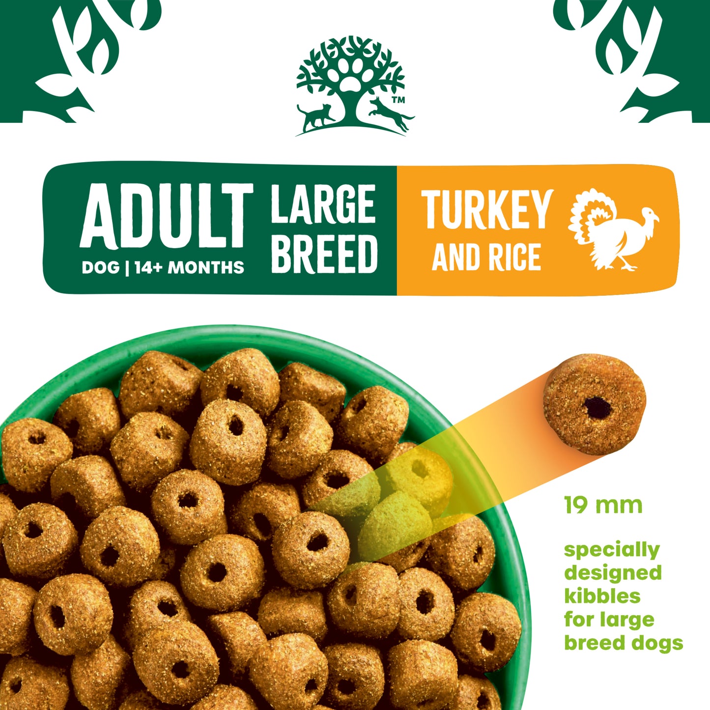 James Wellbeloved Large Breed Adult Dry Dog Food Turkey & Rice 15kg