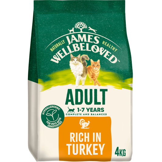James Wellbeloved Adult Dry Cat Food Turkey 4kg