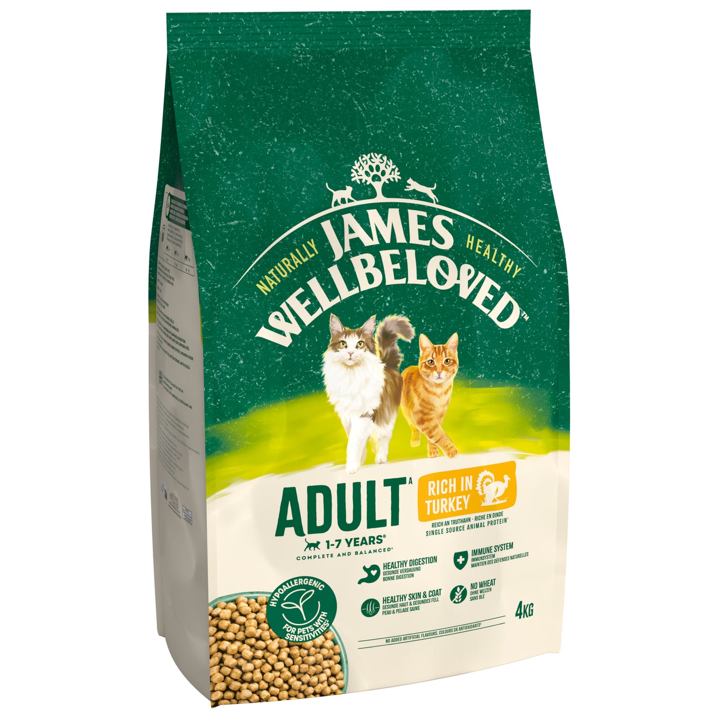 James Wellbeloved Adult Dry Cat Food Turkey 4kg