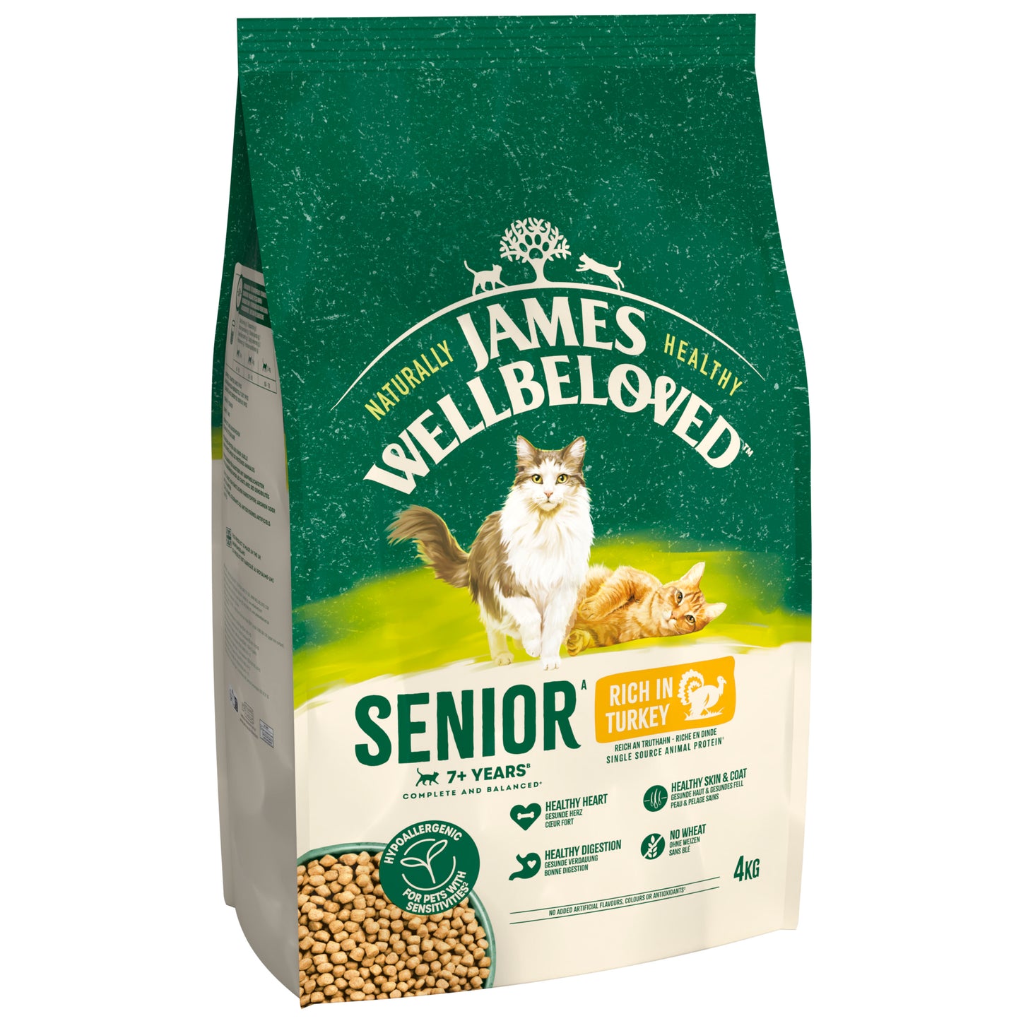 James Wellbeloved Senior Dry Cat Food Turkey 4kg