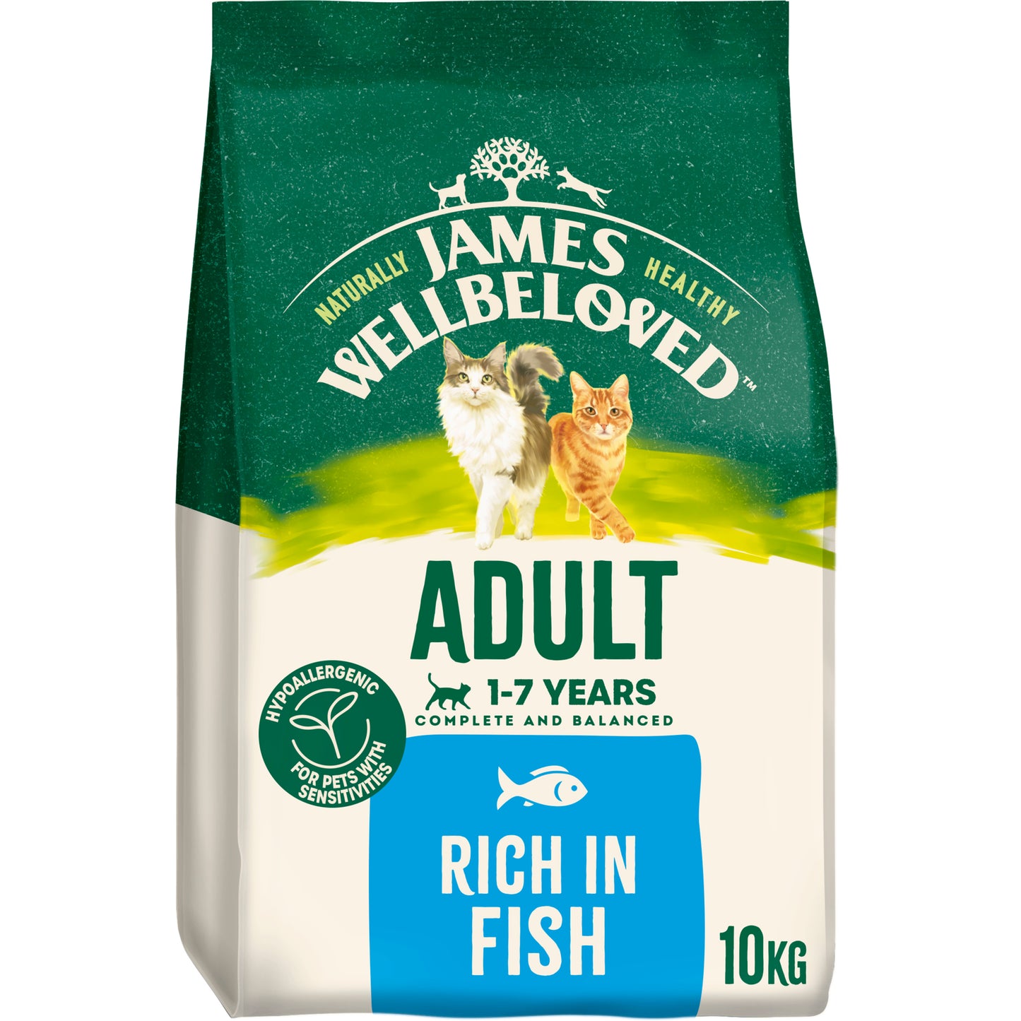 James Wellbeloved Adult Dry Cat Food Fish 10kg