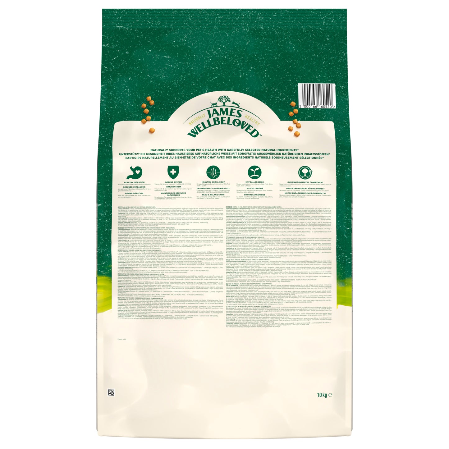 James Wellbeloved Adult Dry Cat Food Fish 10kg
