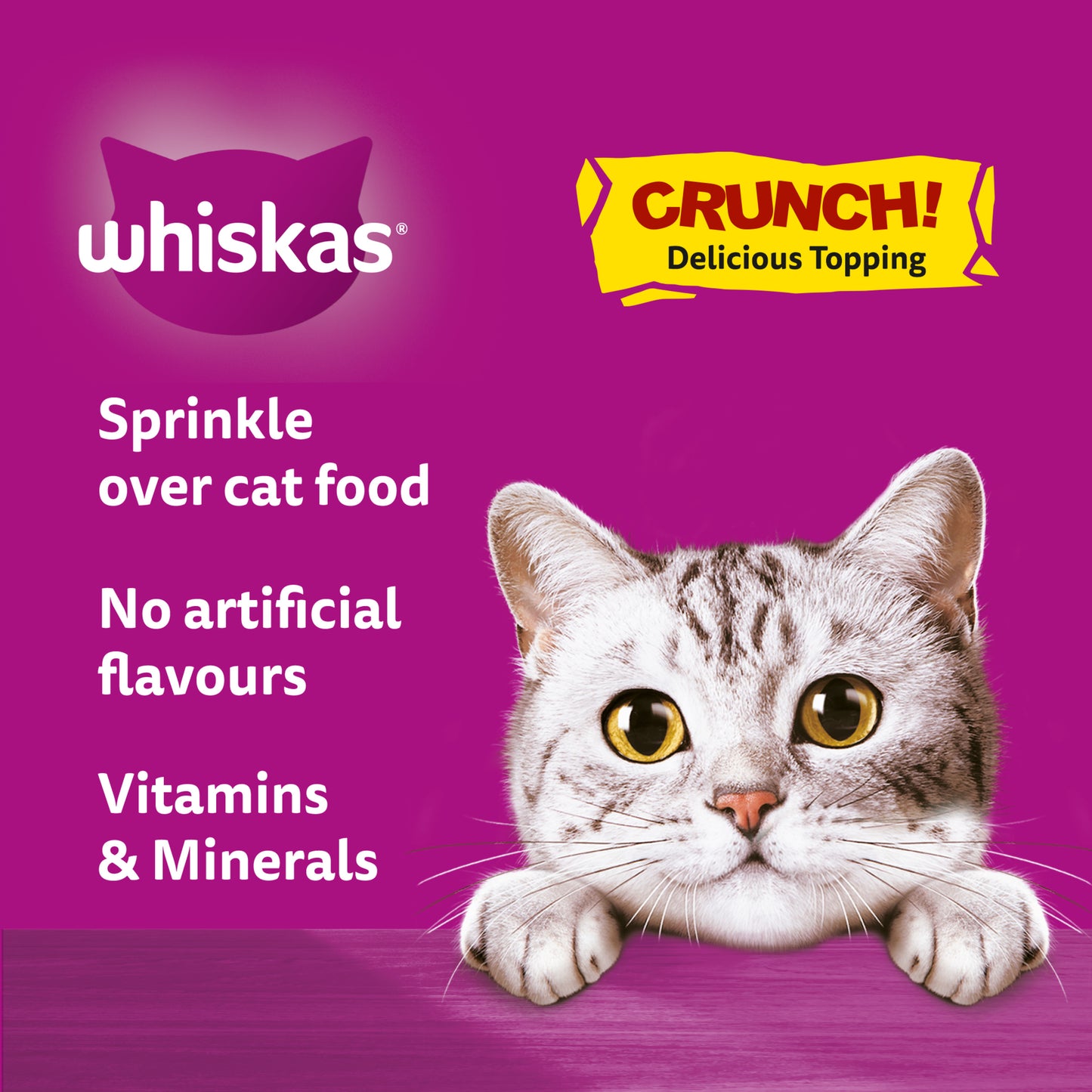 Whiskas Crunch Tasty Topping Adult Cat Treat Biscuits 100g