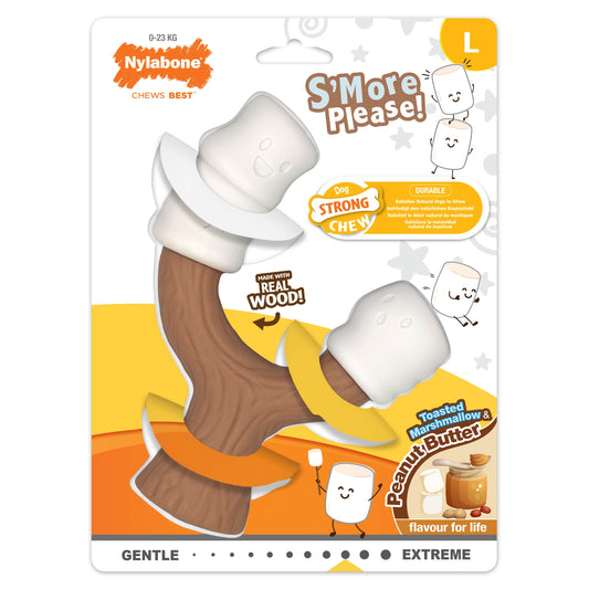 Nylabone Toasted Marshmallow & Peanut Butter Strong Chew Stick Dog Toy