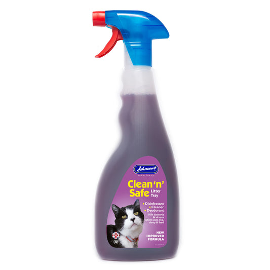Johnson's Clean 'n' Safe Disinfectant Spray for Cat Litter Tray 500ml