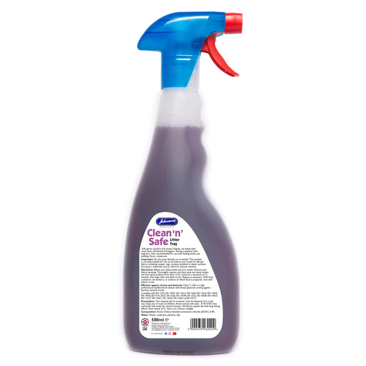 Johnson's Clean 'n' Safe Disinfectant Spray for Cat Litter Tray 500ml