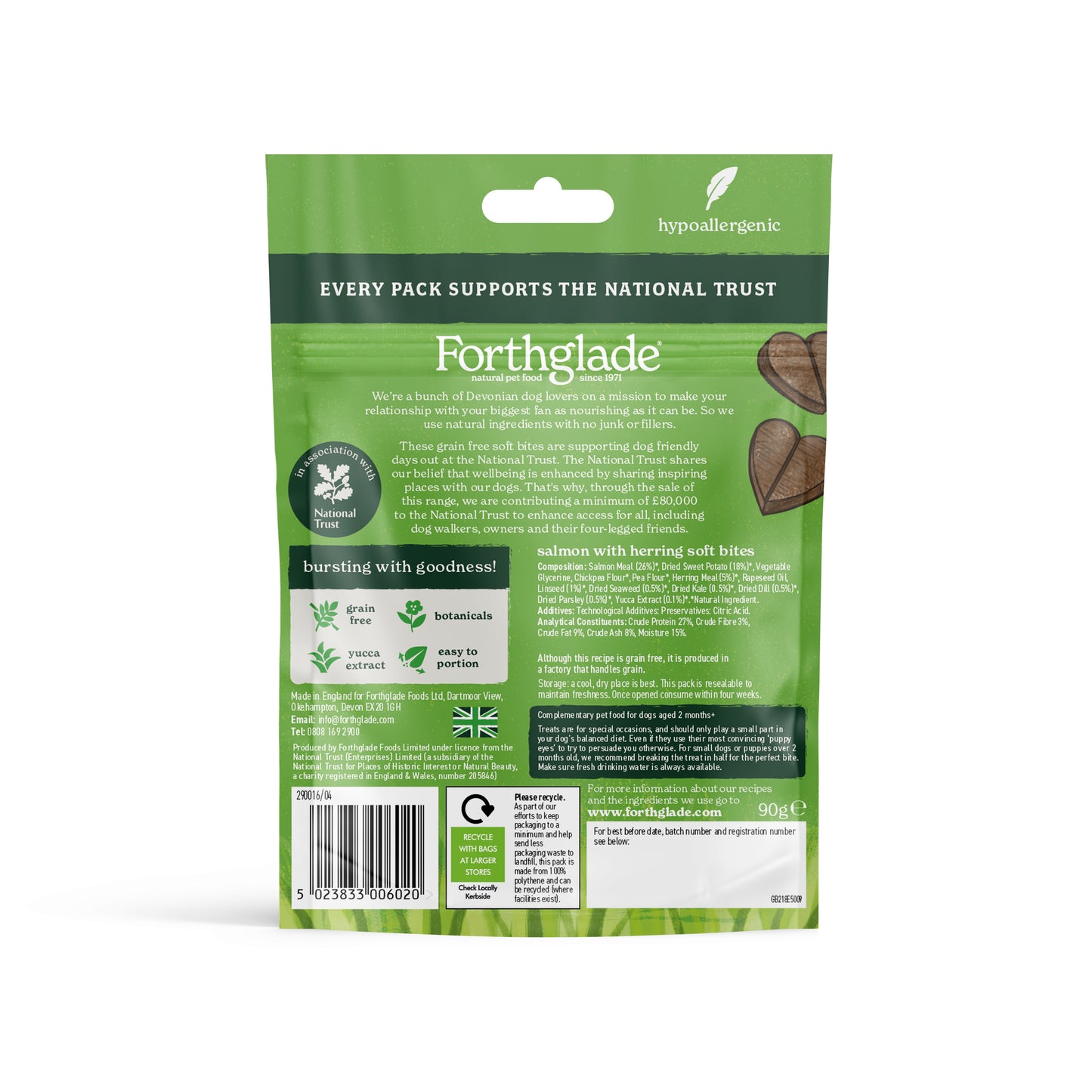 Forthglade National Trust Salmon & Herring Dog Treats 90g