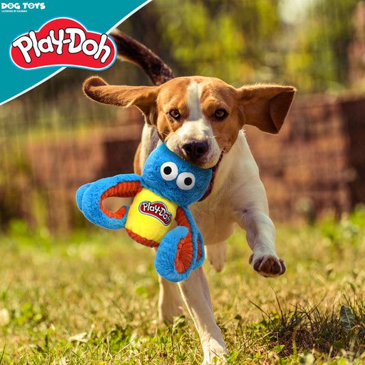 Hasbro Play-Doh Octopus Squeak & Crunch Plush Dog Toy
