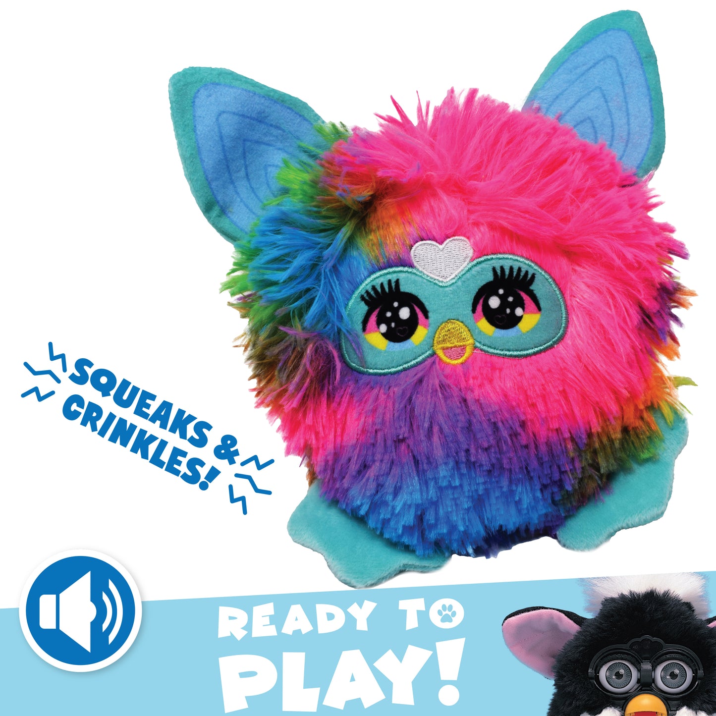 Hasbro Furby Squeak & Crinkle Dog Toy Multi-Colour