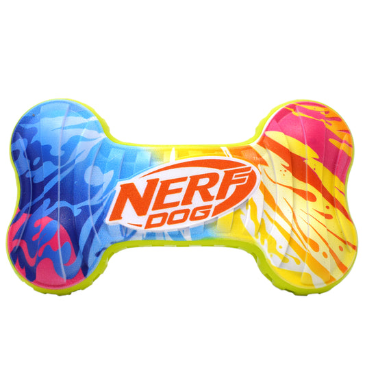 Nerf Colour Blast Squeak Bone TPR Dog Toy