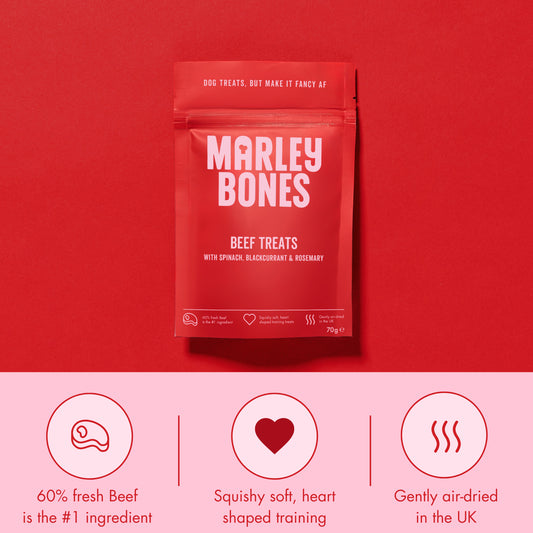 Marleybones Air-Dried Dog Treats Beef & Superfoods 70g