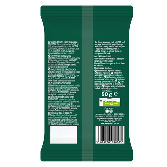 Natures Menu Dog Meaty Treats Beef 50g