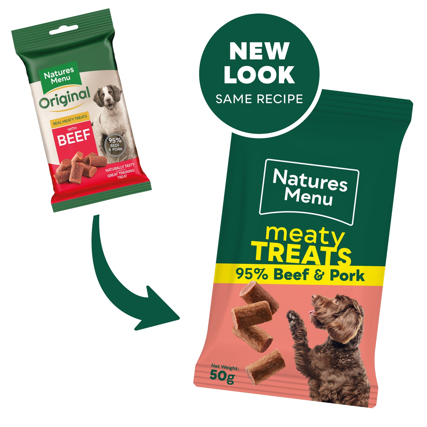 Natures Menu Dog Meaty Treats Beef 50g