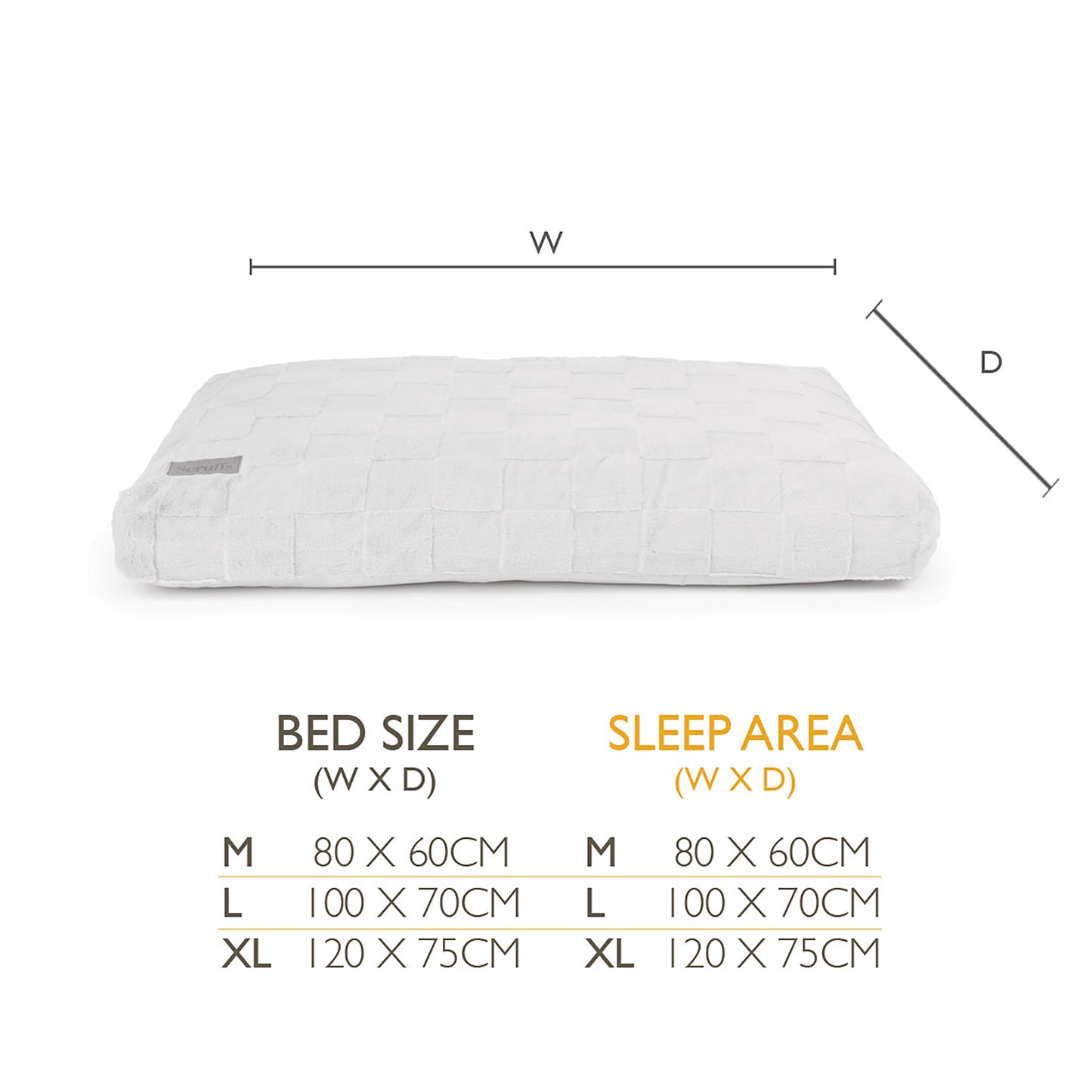 Scruffs Oxford Mattress Dog Bed Silver Taupe